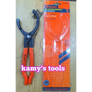 Kìm mở lọc nhớt asaki ak-1058 dài 300mm mở 63-116mm