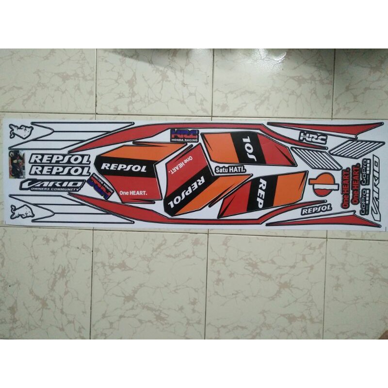 Bộ tem Vario 2019 màu đen Repsol hàng thiết kế