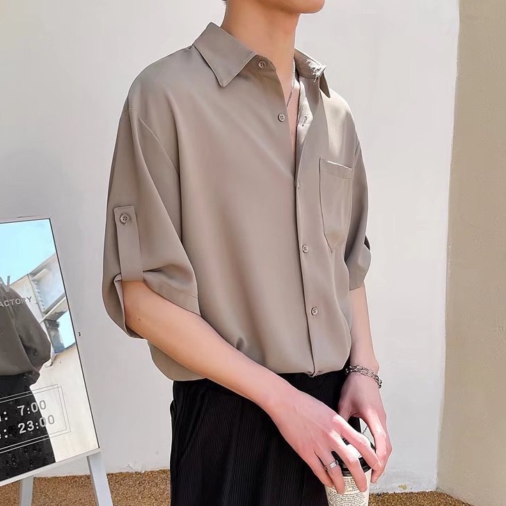 Áo Thun Polo Tay Ngắn Cổ Polo Màu Đen Phong Cách Hàn Quốc Dành Cho Nam