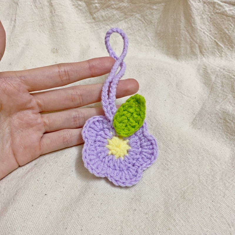 Móc khoá len hoa/mặt trời handmade nhiều mẫu