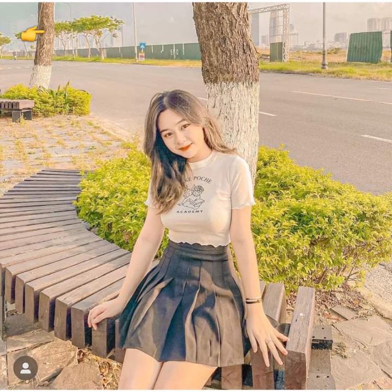 Áo croptop thiên thần cuốn biên SAKE POCHE