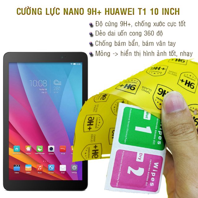 Dán cường lực dẻo nano trong hoặc nhám cho Huawei Mediapad T1 (10 inch) - Tablet