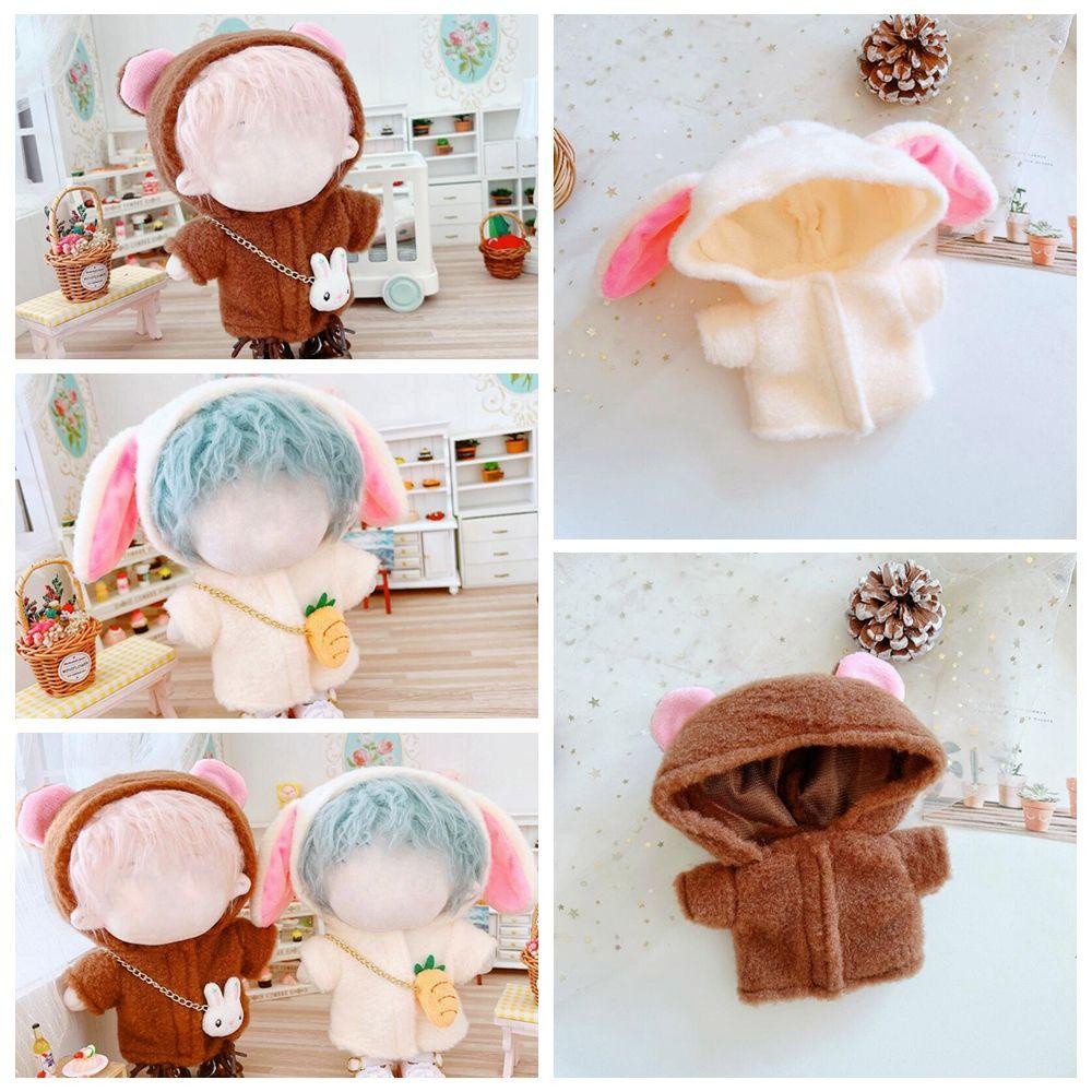 Bộ Quần Áo Lông Thỏ Gấu Mini 20cm Cho Búp Bê