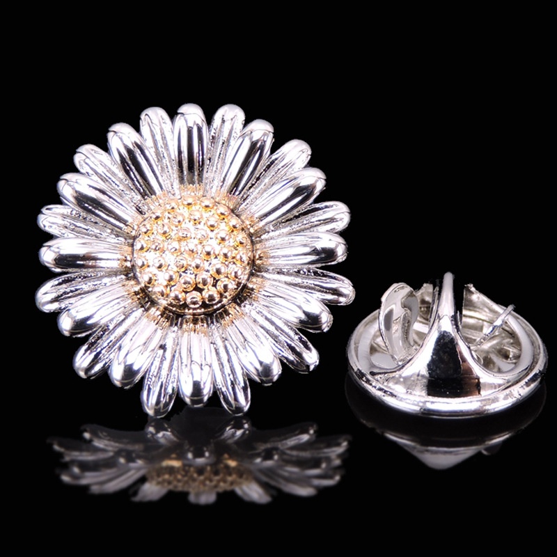 Trâm Cài Áo Hình Lá Phong Tráng Men Đính Đá Zircon Thời Trang Cho Nam Và Nữ