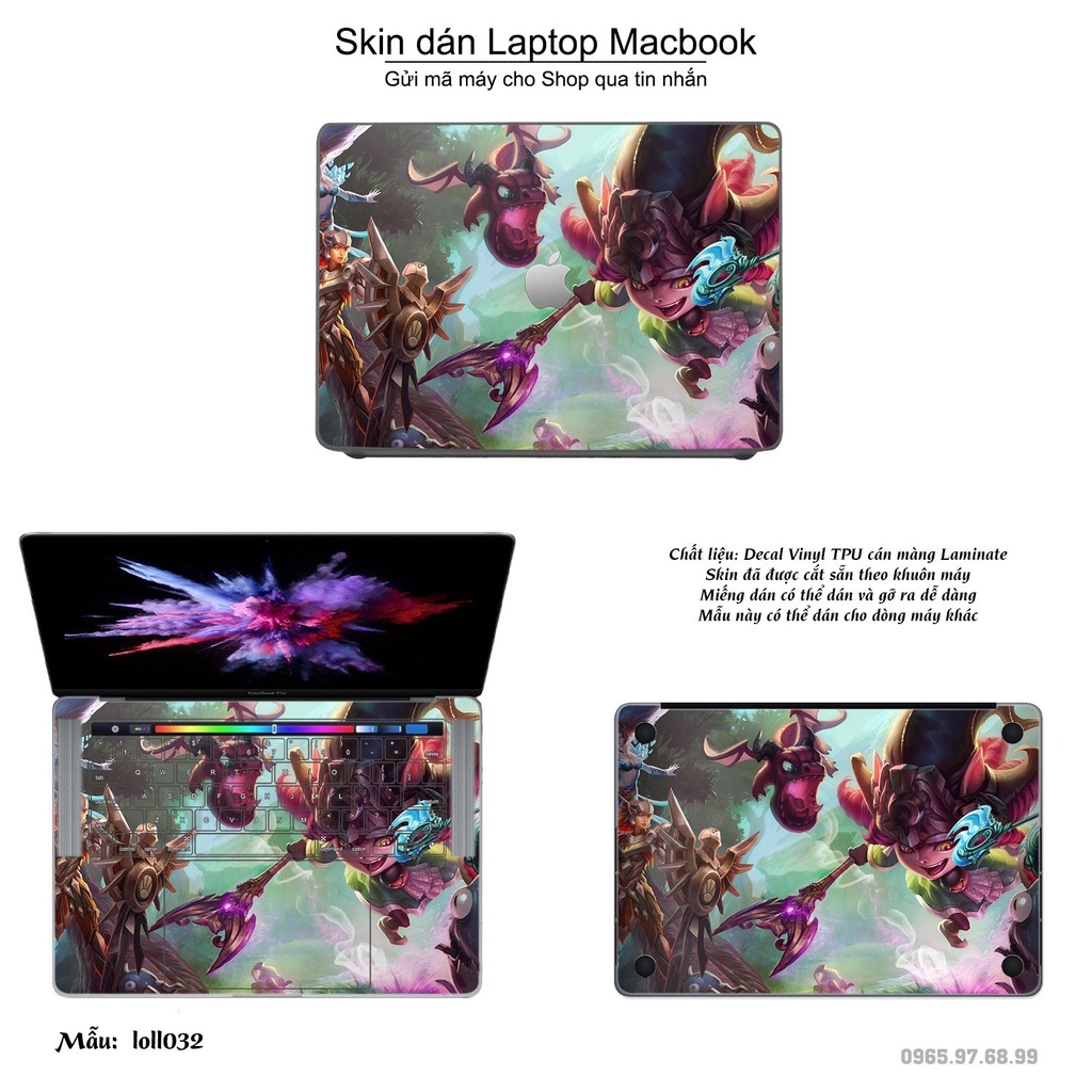 Skin dán Macbook mẫu Liên Minh Huyền Thoại (đã cắt sẵn, inbox mã máy cho shop)