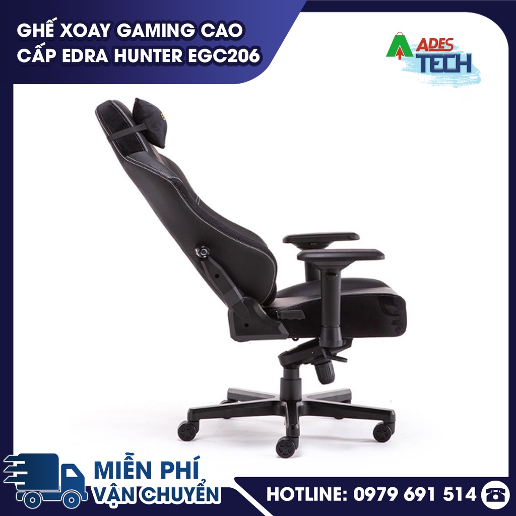 ✔️Ghế Xoay Gaming cao cấp EDRA Hunter EGC206 ✔️ Chất liệu da PU dễ dàng bảo quản✔️Bảo hành 12 tháng