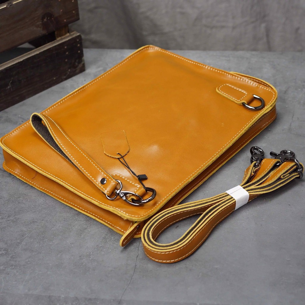 TÚI CẦM TAY - ĐEO CHÉO NAM DA BÒ THẬT DÁNG SANG TRỌNG, THANH LỊCH - SP000193