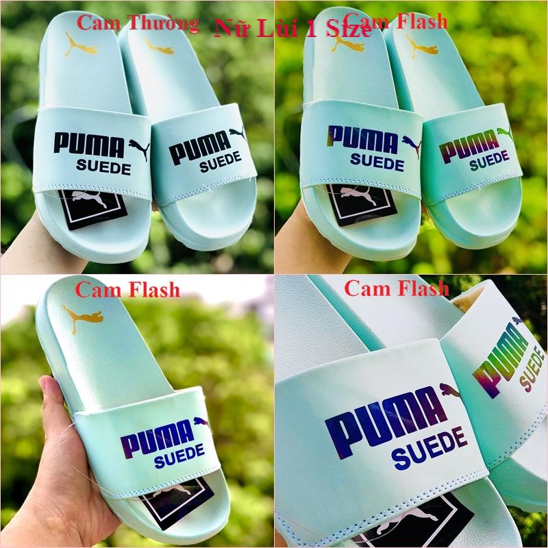Dép unisex puma phản quang ❤️FREESHIP + Hộp❤️  dép quai ngang hình con báo mlb nam nữ thể thao kèm tem tag mác đầy đủ