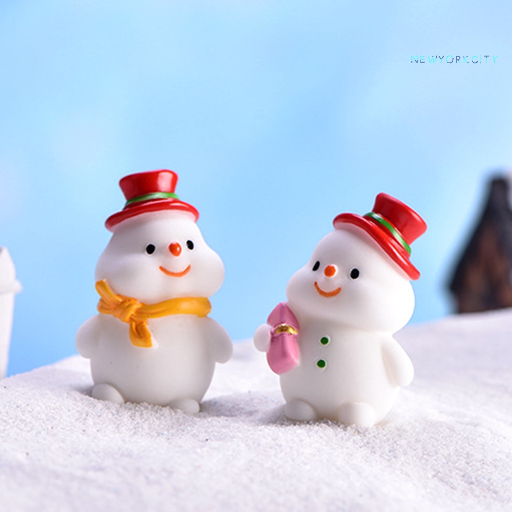 Mô Hình Người Tuyết Bằng Nhựa Resin Thủ Công Trang Trí Giáng Sinh