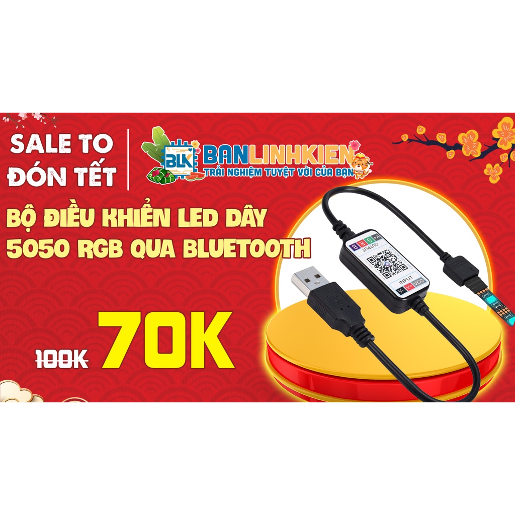Bộ Điều Khiển Led Dây 5050 RGB Qua Bluetooth