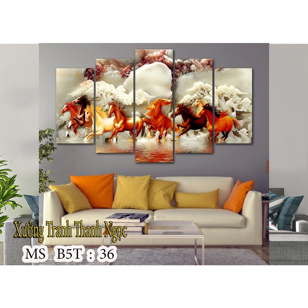 Set 5 tranh tráng gương 💥MẪU HOT NĂM NAY💥 tranh treo phòng khách thiết kế được ưa chuộng nhất