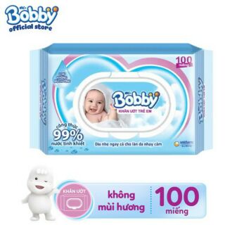 Khăn ướt bobby 100 tờ có mùi và không mùi