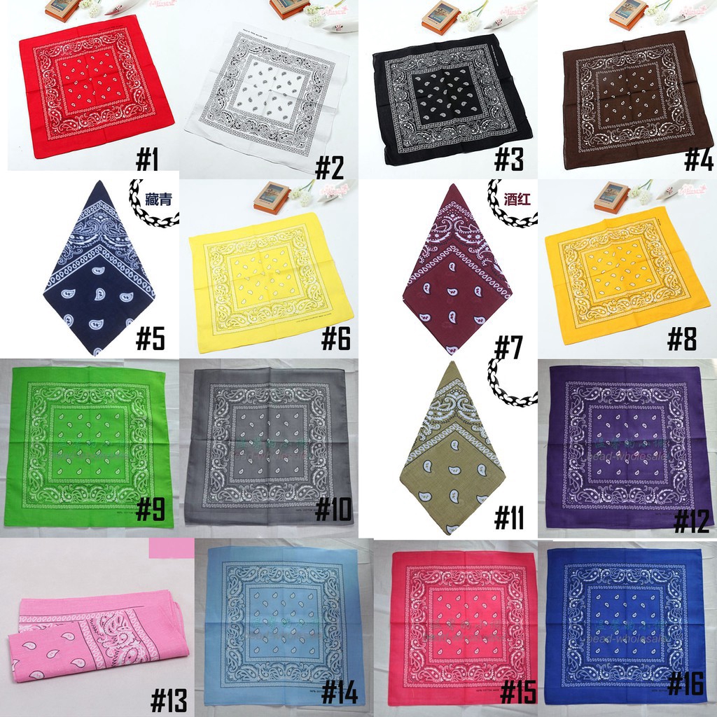 [DS] Khăn Vuông Cotton Đa Năng In Họa Tiết Sáng Tạo
