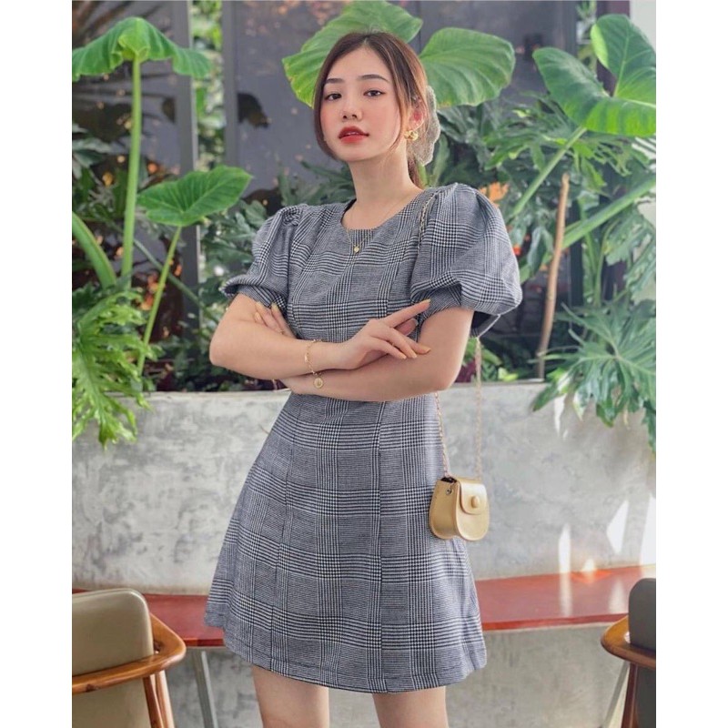 Korin-e Dress [KÈM ẢNH THẬT] tone xám phong cách Hàn Quốc xinh lắm, chất đẹp đường may tỉ mỉ