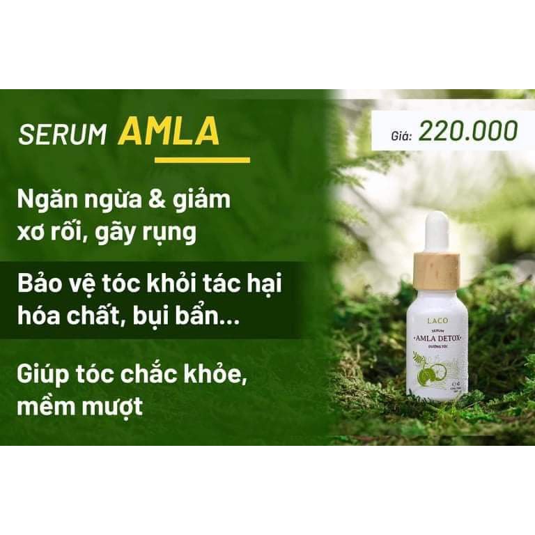 Combo dưỡng tóc chuyên sâu Amla Detox Laco mang lại một mái tóc chắc khỏe  + sữa tắm Sake Laco 5ml giúp làm sạch da