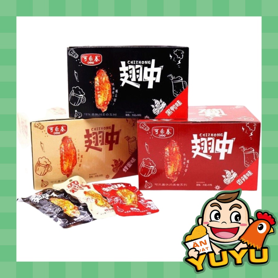 1 HỘP 30 CHIẾC CÁNH GIỮA GÀ TẨM MẬT ONG ĂN LIỀN