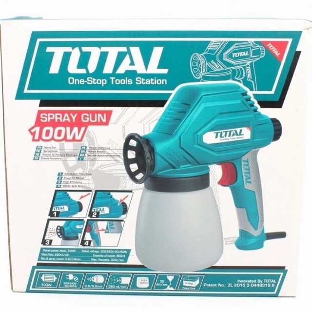 [CHÍNH HÃNG] MÁY PHUN SƠN BẰNG ĐIỆN TOTAL 100 W - TT 1006