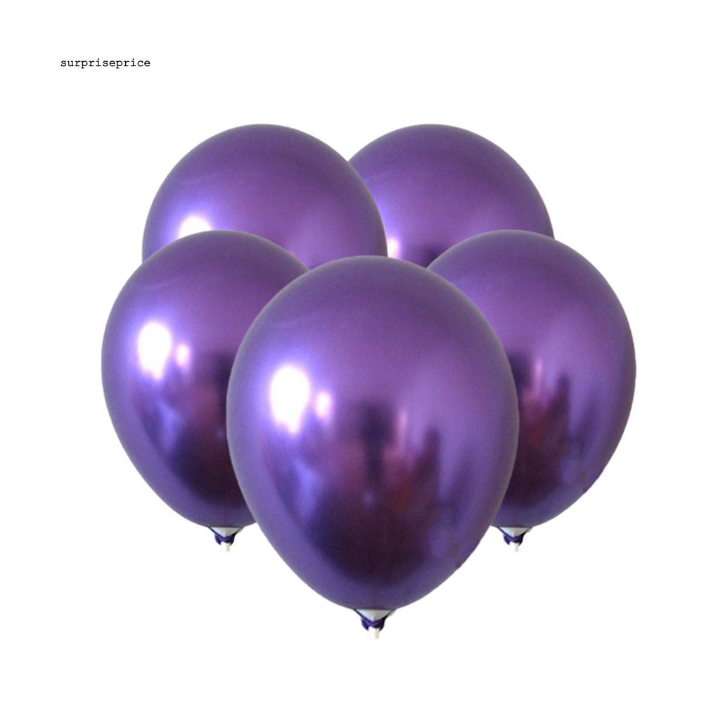 Set 5 bóng bay 12inch ánh kim dùng trang trí tiệc