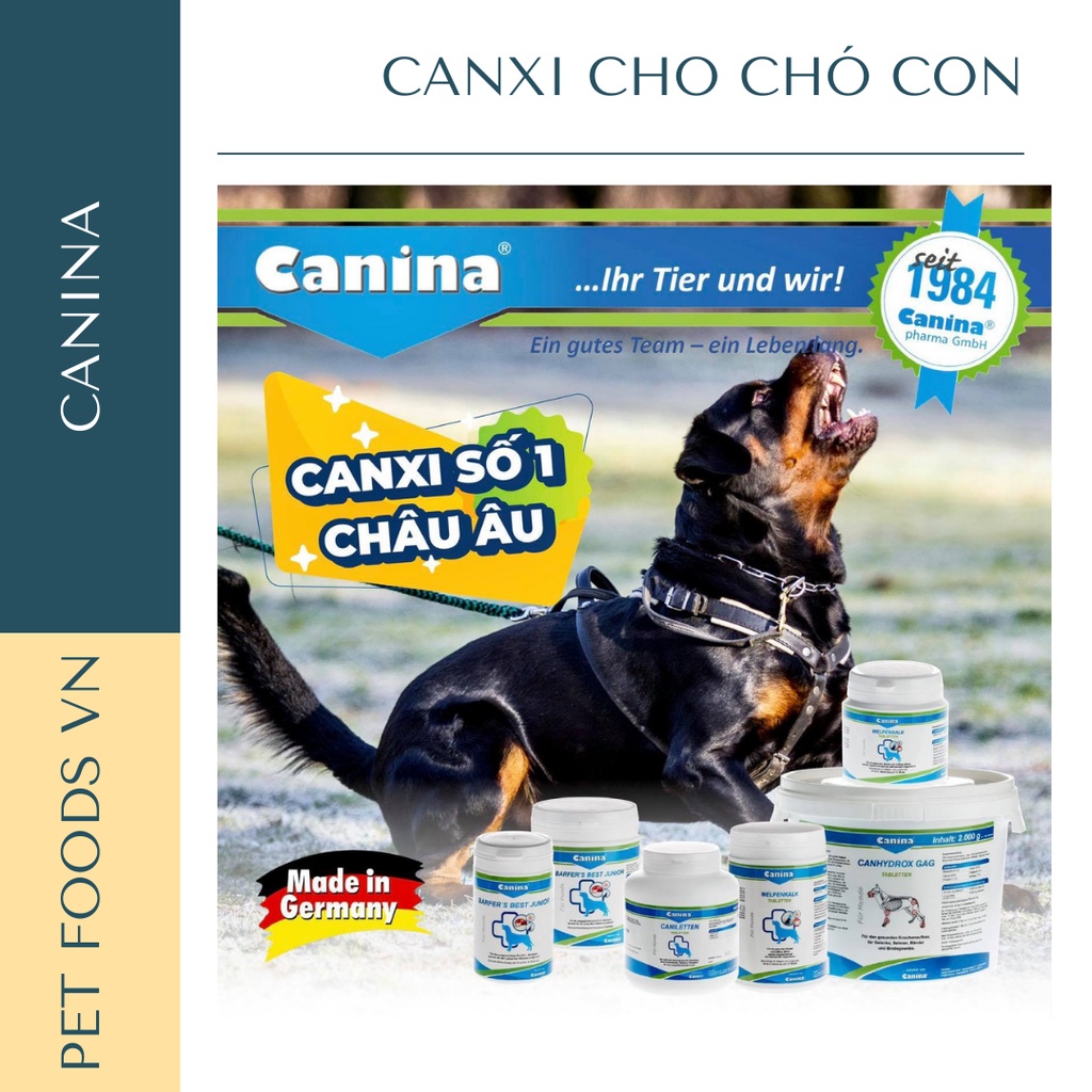 Canxi cho Chó Con CANINA PUPPY LIME dạng viên