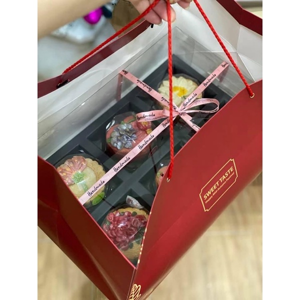 10 túi giấy đựng vừa bộ mica 6 bánh trung thu