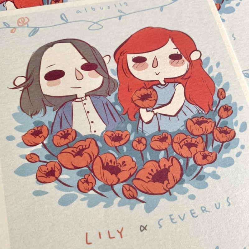 Postcard Lily &amp; Snape - 12x16cm - Albus119