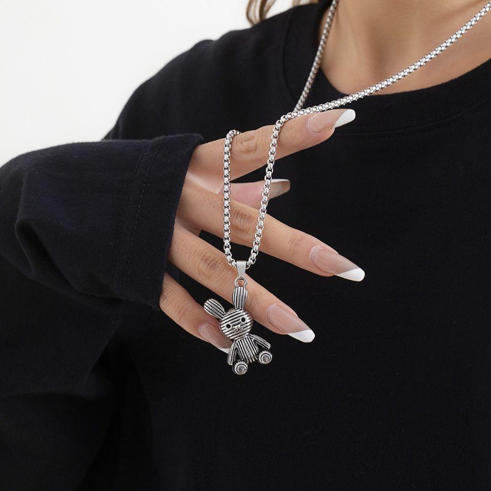 Vòng cổ Mặt Hình Thỏ / Gấu Dễ Thương Phong Cách Gothic