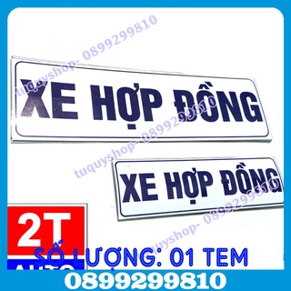 Sticker tem dán xe hợp đồng, Logo chữ xe hợp đồng, xe dịch vụ chạy hợp đồng dùng cho ô tô xe hơi