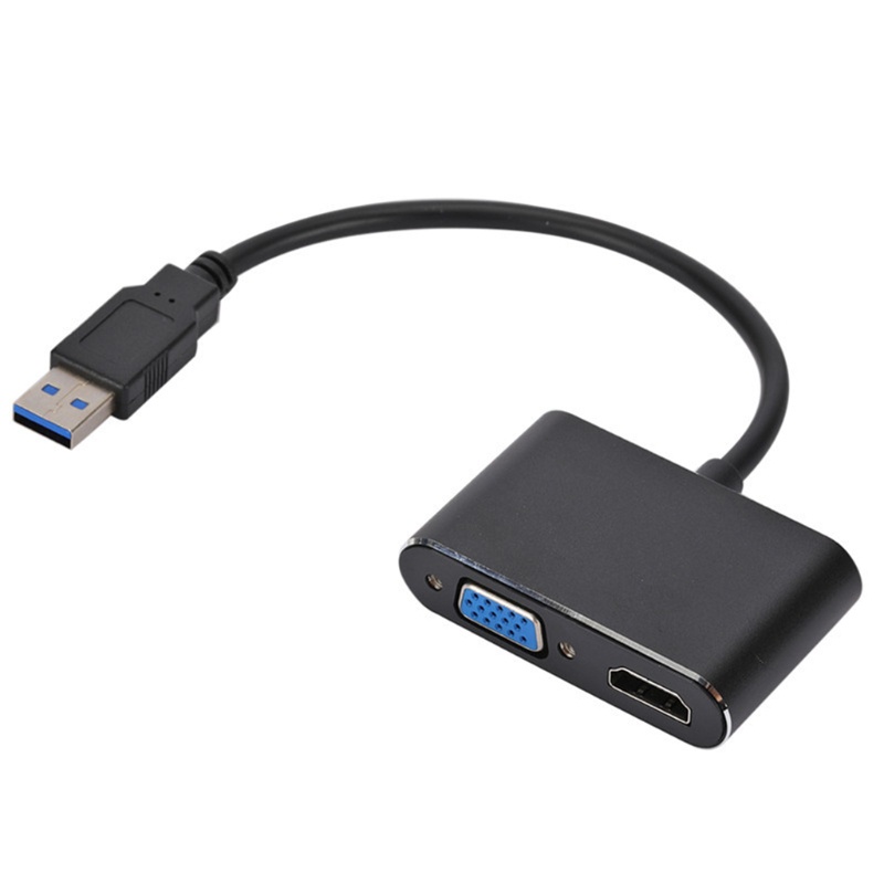 Đầu chuyển đổi USB sang VGA USB 3.0 màu đen