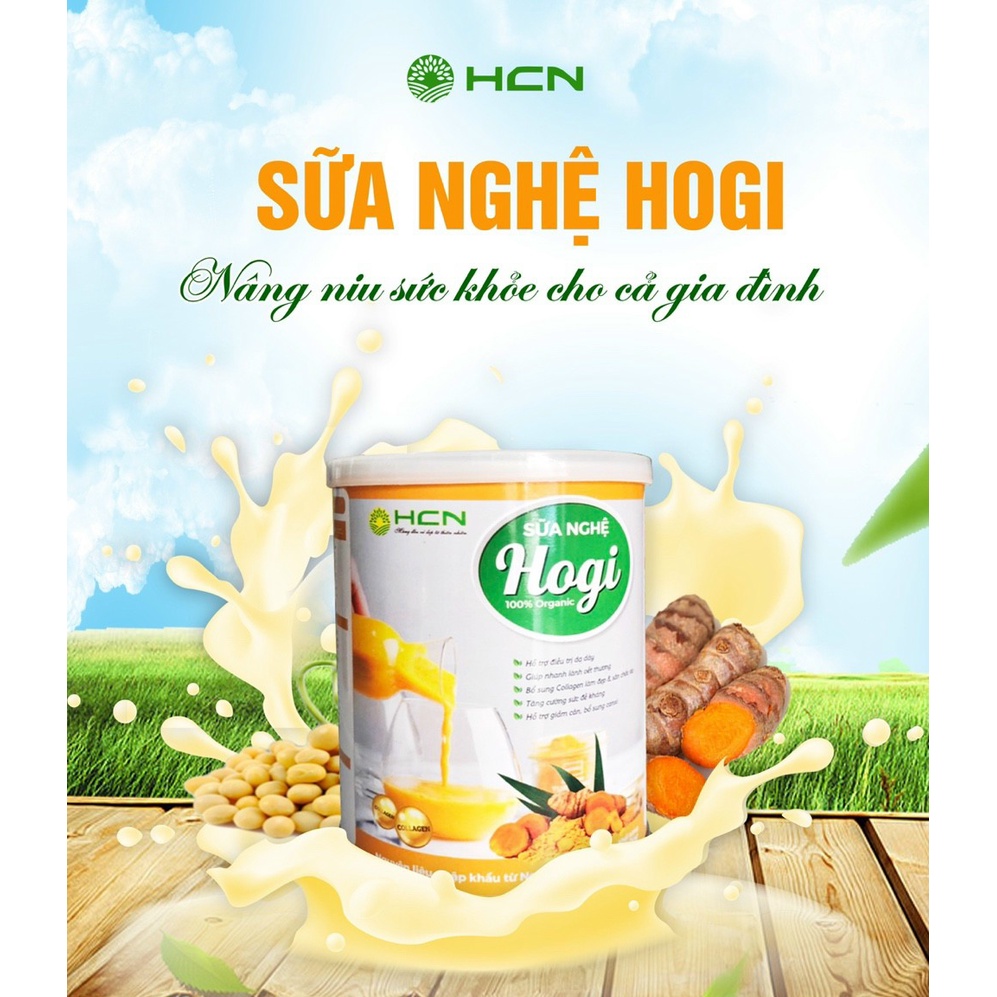 Sữa Nghệ cao cấp HOGI 400 Gram Giúp Da Sáng Mịn, Ngừa Nám, giảm cân