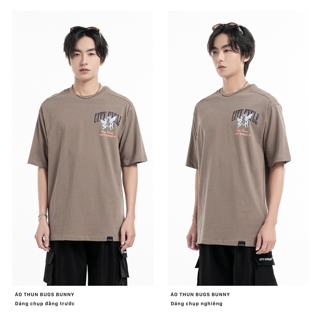 Áo thun local brand Bugs Bunny City Cycle phông tay lỡ oversize nam nữ form rộng in hình