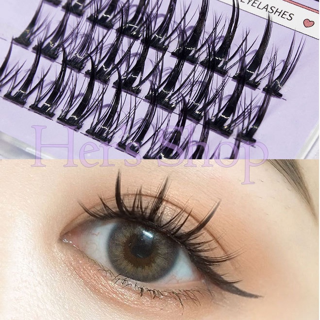 Lông Mi Giả Chùm Tự Nối Little Devil Eyelash Độ Dài 6-15mm Tặng Keo Dán Mi - Mi Giả Tách Sợi Từng Sợi Tự Nhiên Dễ Nối