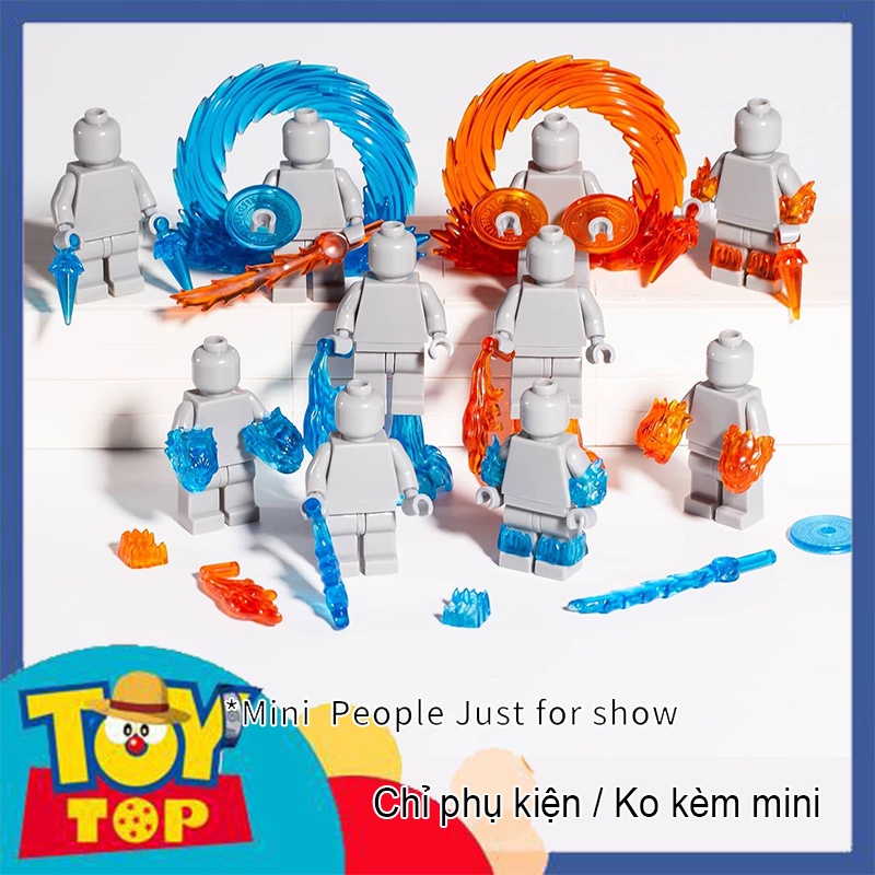 Đồ chơi bộ combo 15 phụ kiện hiệu ứng minifigures năng lượng ma thuật theo màu xếp hình lắp ráp NO.1404