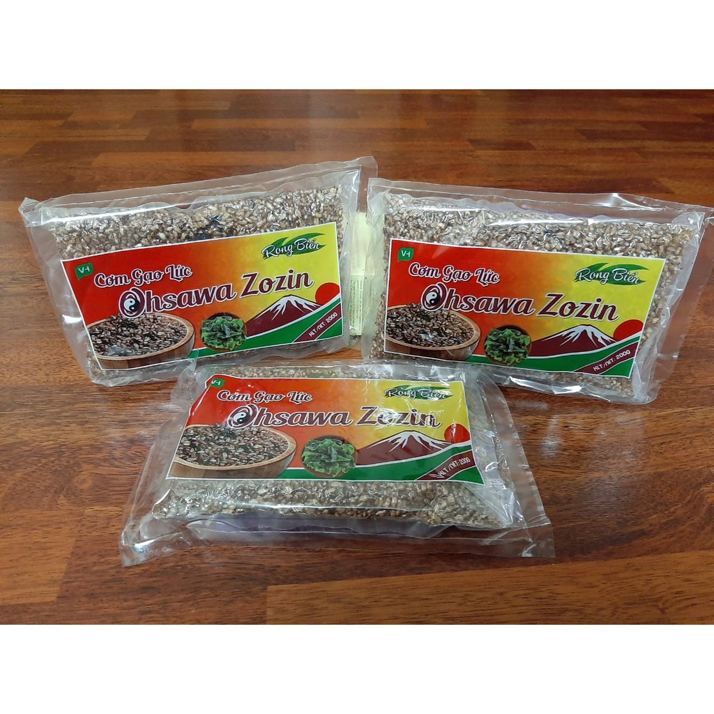 COMBO 10 GÓI CƠM GẠO LỨT RONG BIỂN OHSAWA ZOZIN 200g/ 1 gói