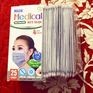 Khẩu Trang Y Tế Hộp 25 Chiếc (loại 4 lớp)