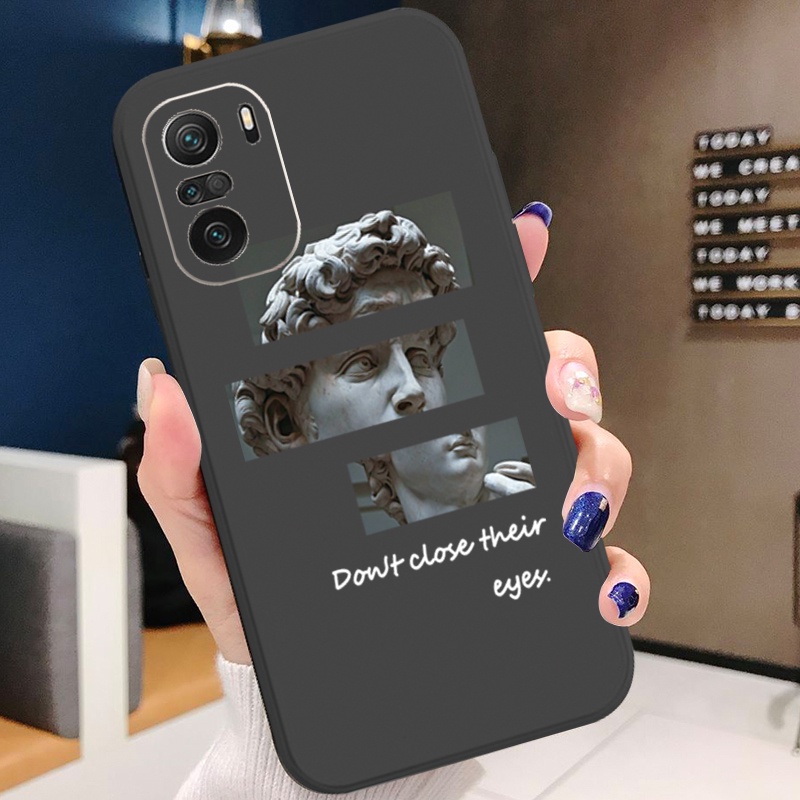 Ốp Điện Thoại Cạnh Vuông In Hình Tượng David Cho Xiaomi Redmi Note 10 Pro 9S 9A POCO X3 NFC M3 Pro 5G