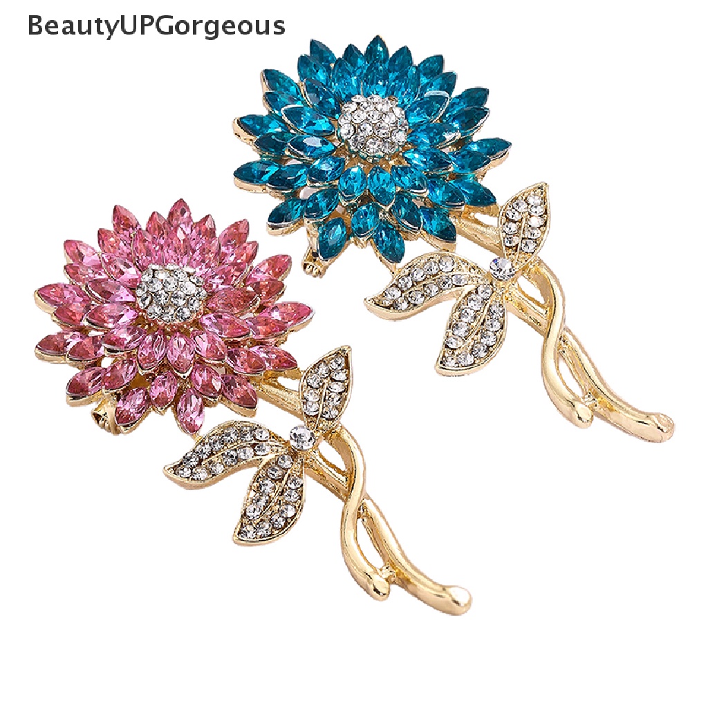 Ghim Cài Áo Hình Hoa Hướng Dương Đính Đá Pha Lê Đẹp Mắt