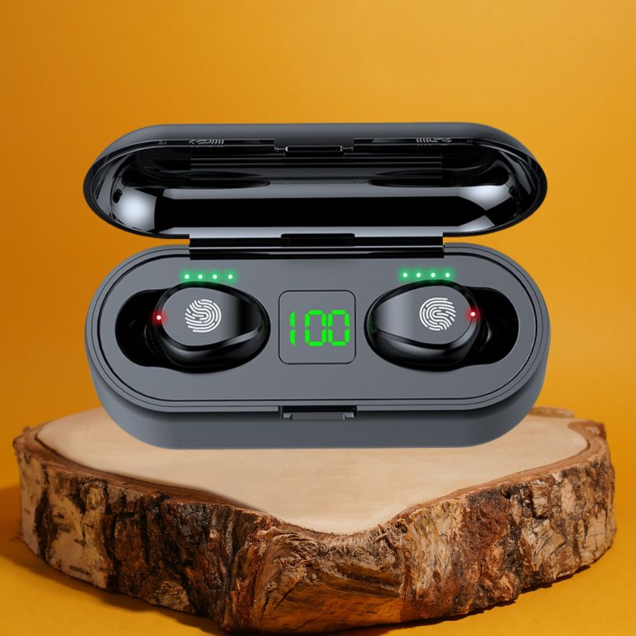 Tai Nghe Bluetooth Không Dây F9 TWS 5.0 Có Micro Nghe Gọi Cảm Ứng Chạm Chơi Game Giảm Tiếng Ồn - F9- Podos_official
