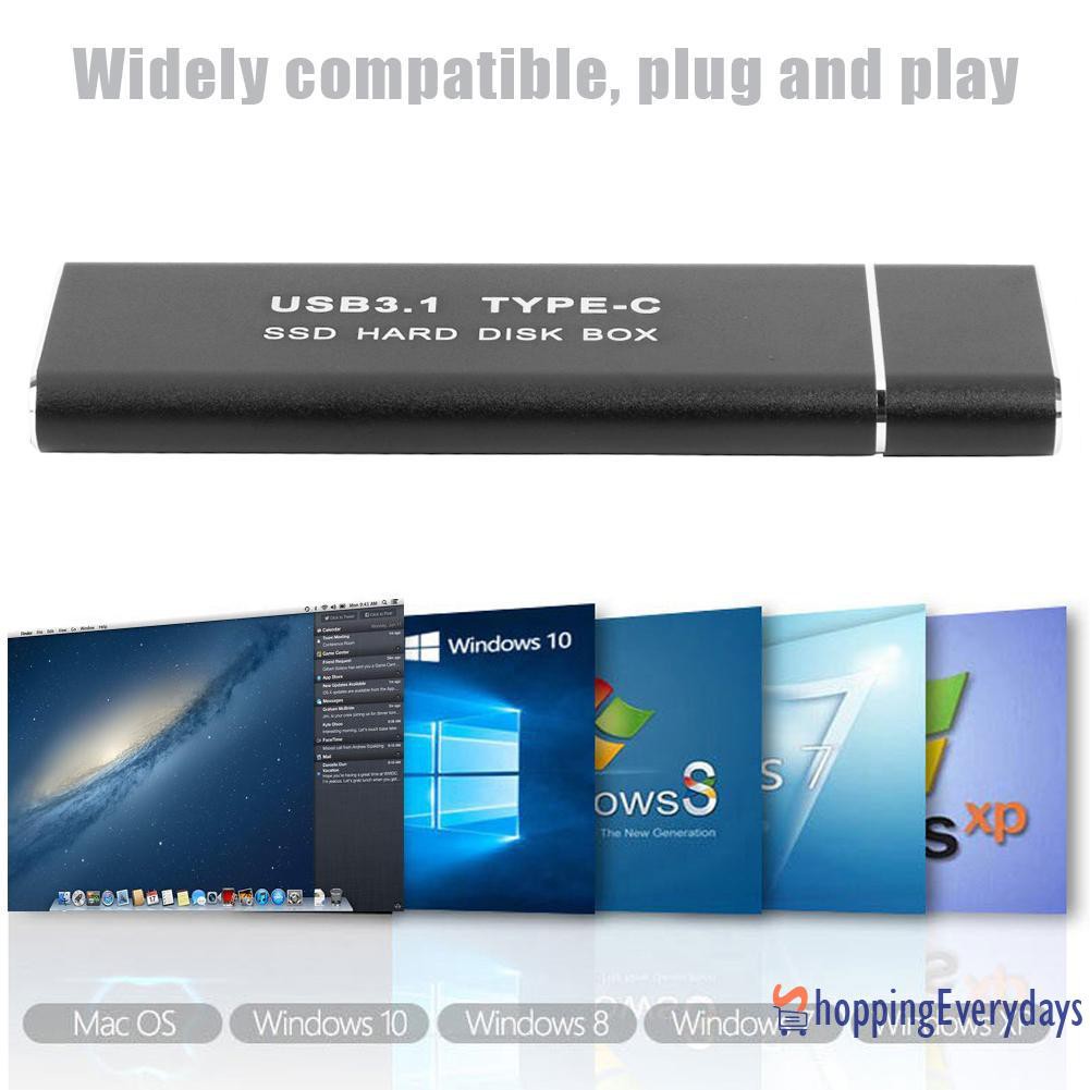 SV Hộp Đựng Ổ Cứng Ssd Usb3.1 Type C Sang M.2 Ngff