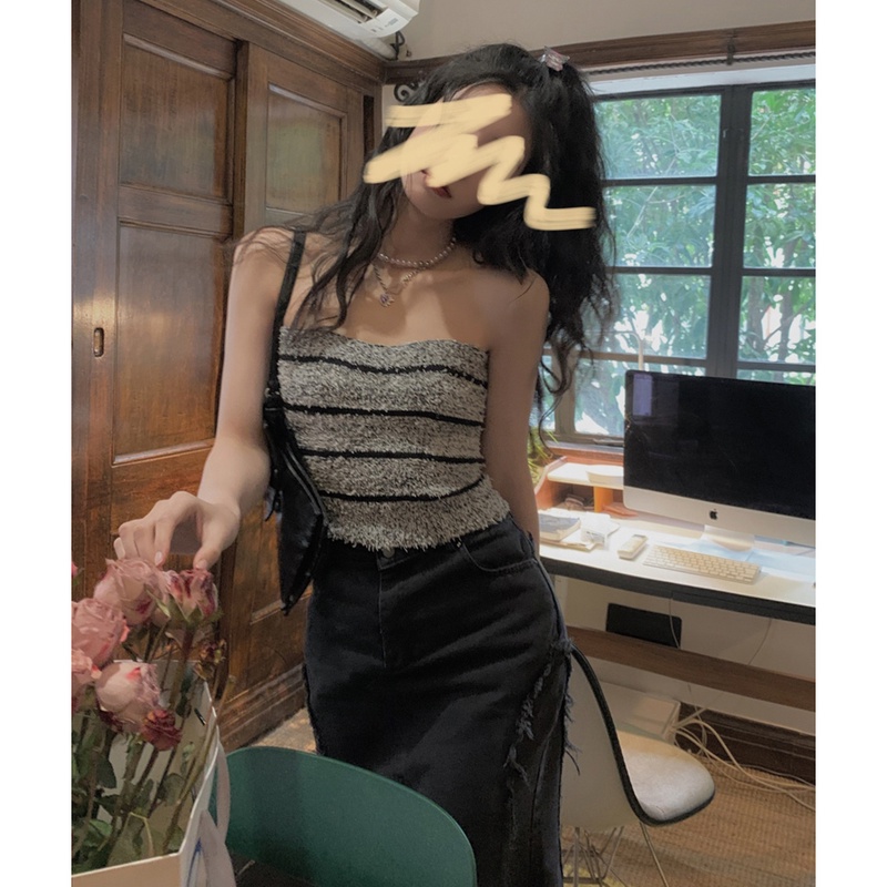 Cocory vn Áo Croptop Trễ Vai Dáng Ôm Thời Trang Mùa Hè Quyến Rũ Cho Nữ