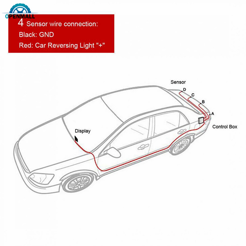 OM Car Parking Sensor LCD Monitor Screen Buzzer 12V Car Radar Ultrasonic Alarm Parking Assist