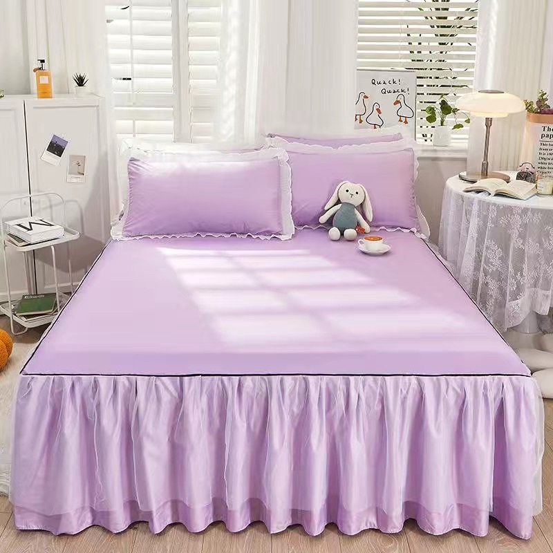 Ga phủ giường chân ren mềm mịn
