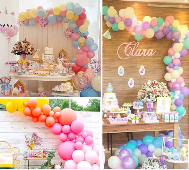 Cuộn Dây Kết Bong Bóng Tạo Hình Khung Cổng Bong Bóng Trang Trí Sinh Nhật, Đám Cưới
