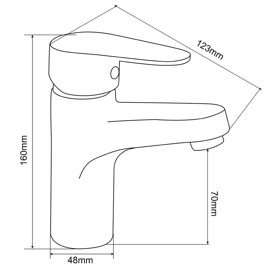 Vòi lavabo nóng lạnh Inox SUS 304 Eurolife EL-LAVEN 02 (Trắng vàng)