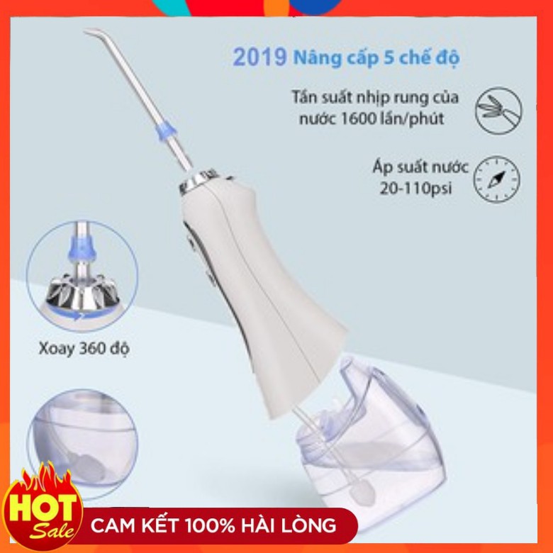 [RẺ VÔ ĐỊCH] Máy Tăm nước H2O FLOSS HF-6 chính hãng - Tặng kèm túi đựng thời trang