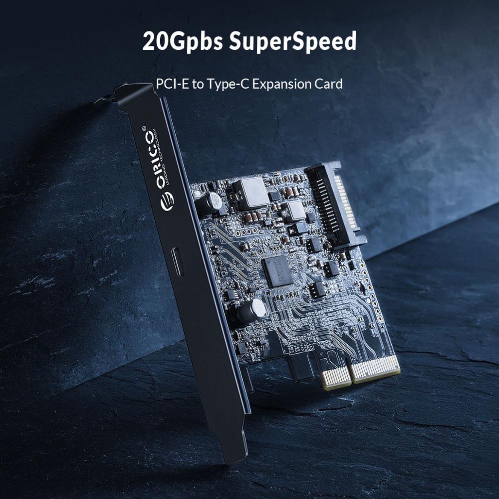 Card Mở Rộng Orico Pe20-1c Từ Giao Tiếp Pci-express Sang Cổng Usb 3.2 Dung Lượng 20gbps Cho Windows 8 / 10 / Linux