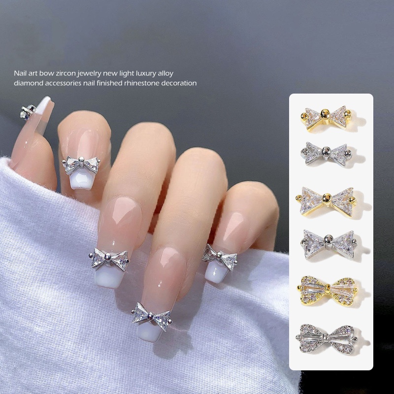 Hộp Phụ Kiện Nơ 3D Đính Trang Trí Móng Tay Nghệ Thuật