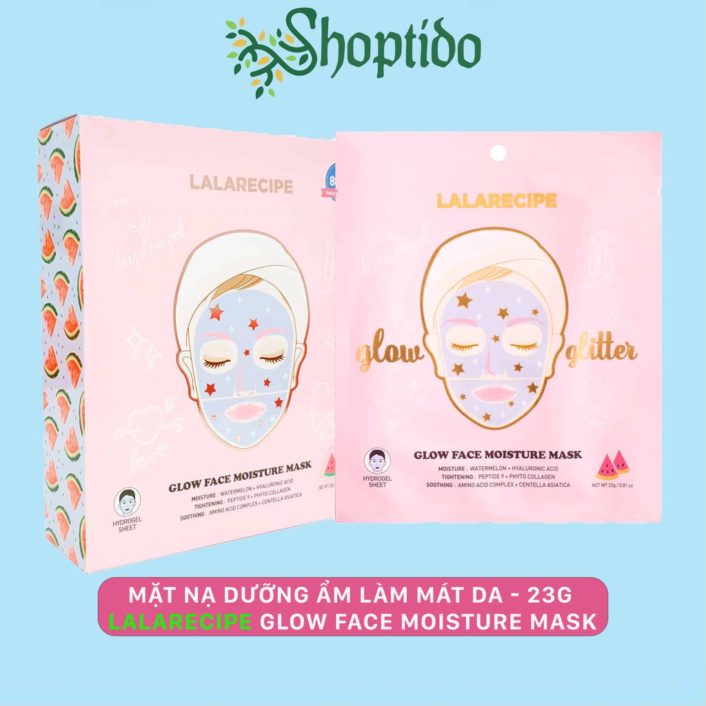 Mặt nạ Lalarecipe dưỡng ẩm làm mát da Lalarecipe glow face moisture mask 23g NPP Shoptido