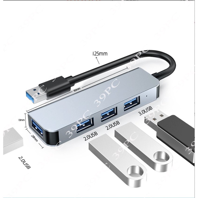 Hub Chuyển Đổi Type C sang 4 cổng USB / Usb to 4 cổng Usb / Hub Usb 4 Port