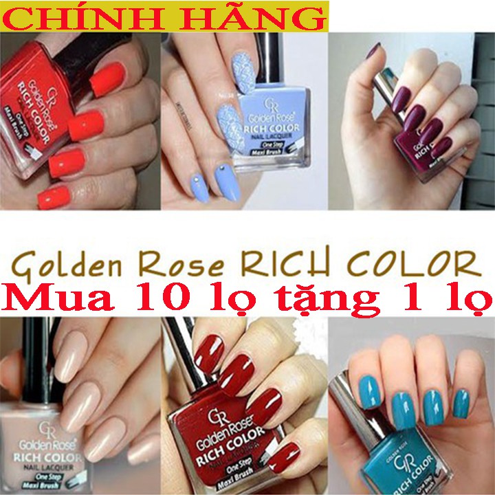 Sơn móng tay CAO CẤP NHIỀU MÀU TUYỆT ĐẸP CHÍNH HÃNG Golden rose 10,5ml Made In Thổ Nhĩ Kỳ