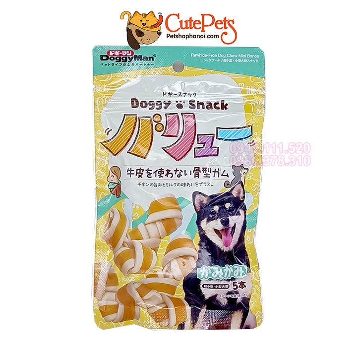 Xương gặm cho chó Xương nơ Doggy Man Hương sữa - Phụ kiện thú cưng Hà Nội